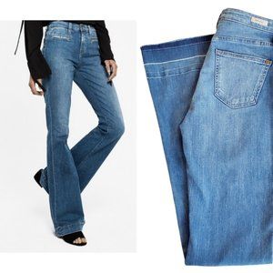 BIG STAR Bella High Rise Flare Jeans, Blue, 35" inseam, 27